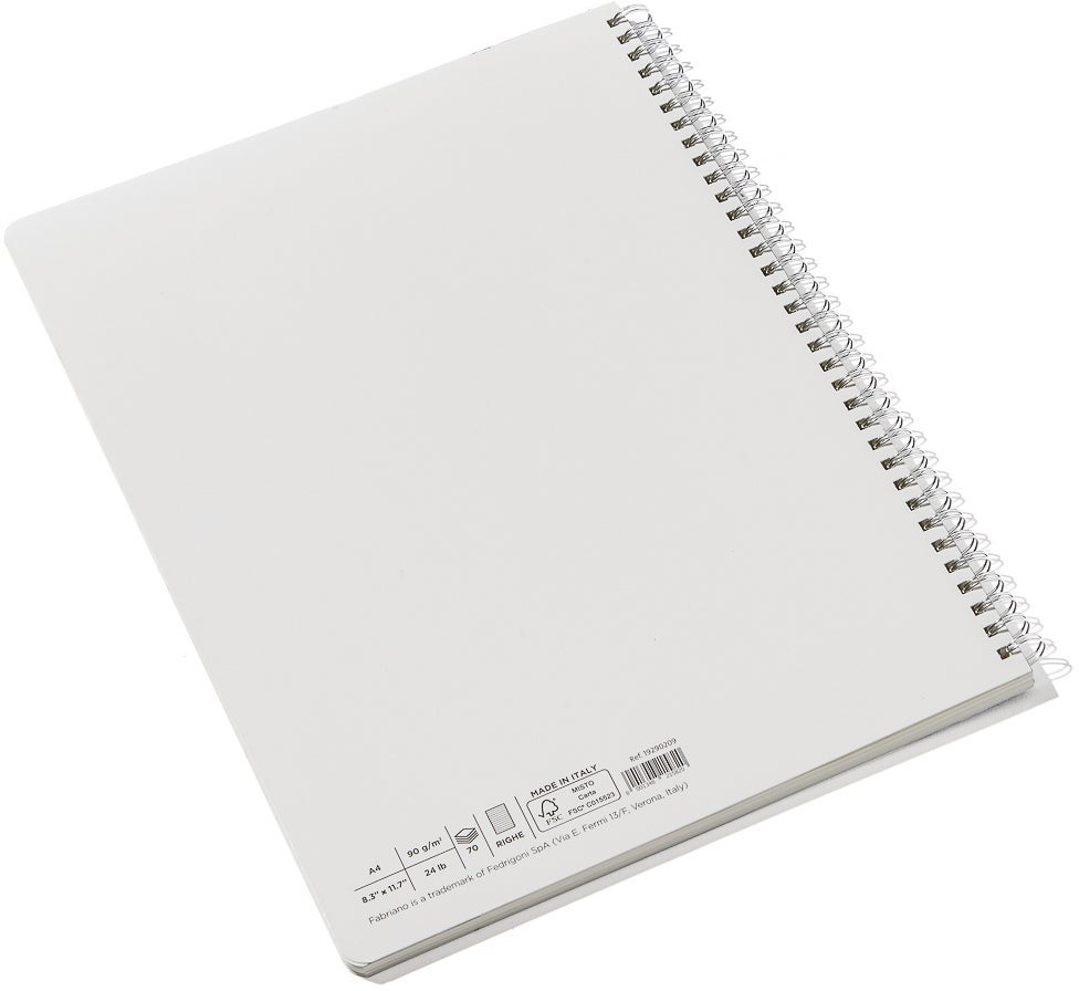 Notatbok EcoQua Original Spiral A4 Linjert sort