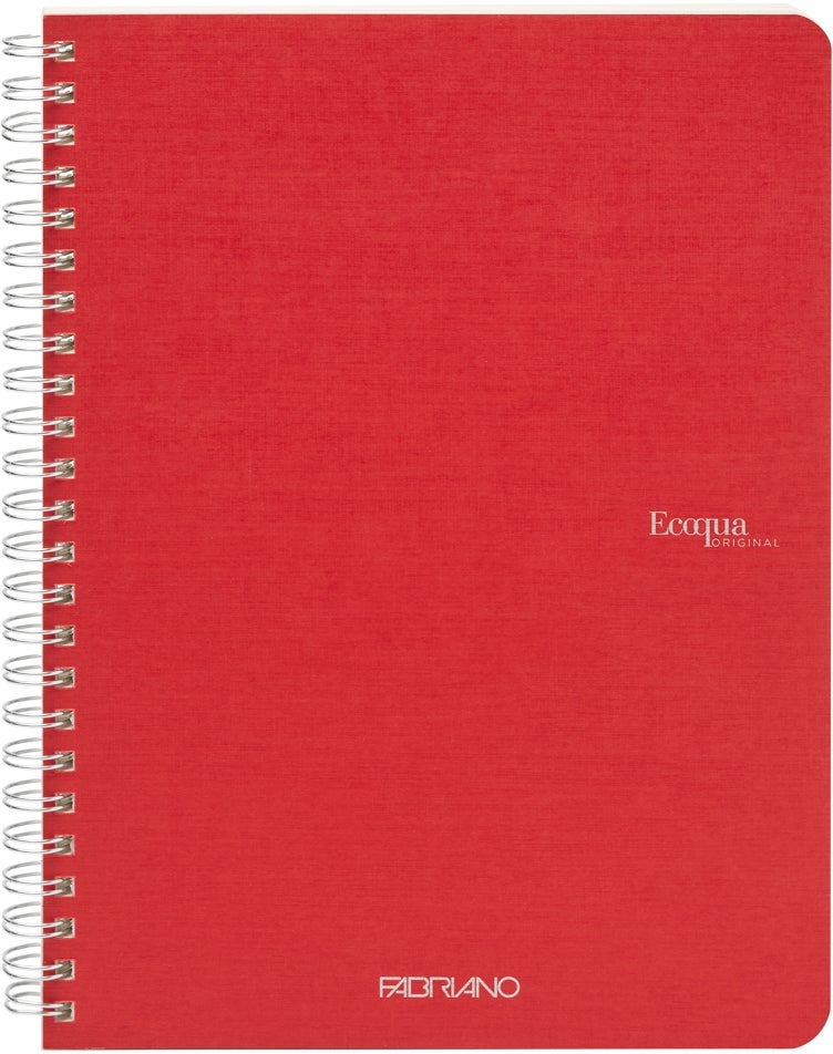 Notatbok EcoQua Original Spiral A5 Linjert Rød