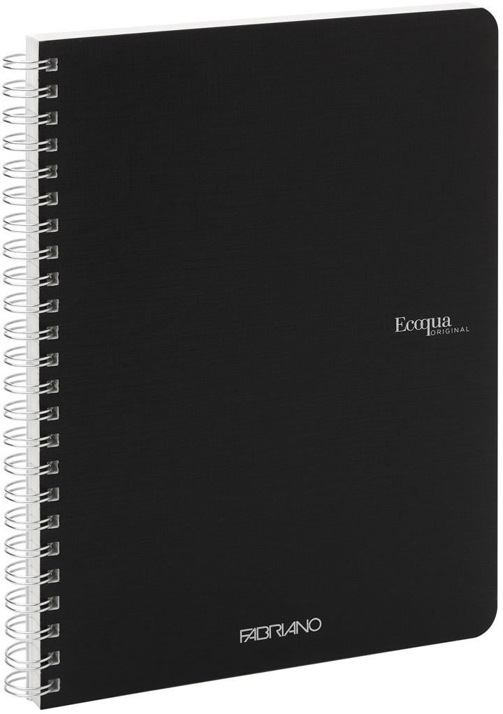 Notatbok EcoQua Original Spiral A5 Linjert Sort - Stiftet