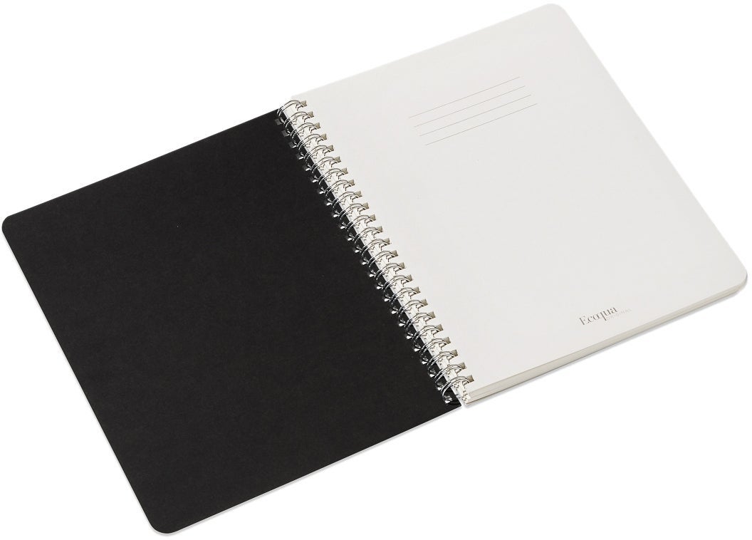 Notatbok EcoQua Original Spiral A5 Linjert Sort