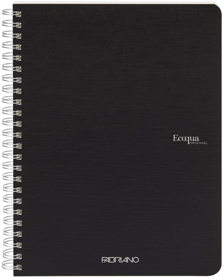 Notatbok EcoQua Original Spiral A5 Linjert Sort