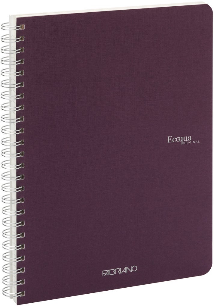 Notatbok EcoQua Original Spiral A5 Linjert Lilla - Stiftet