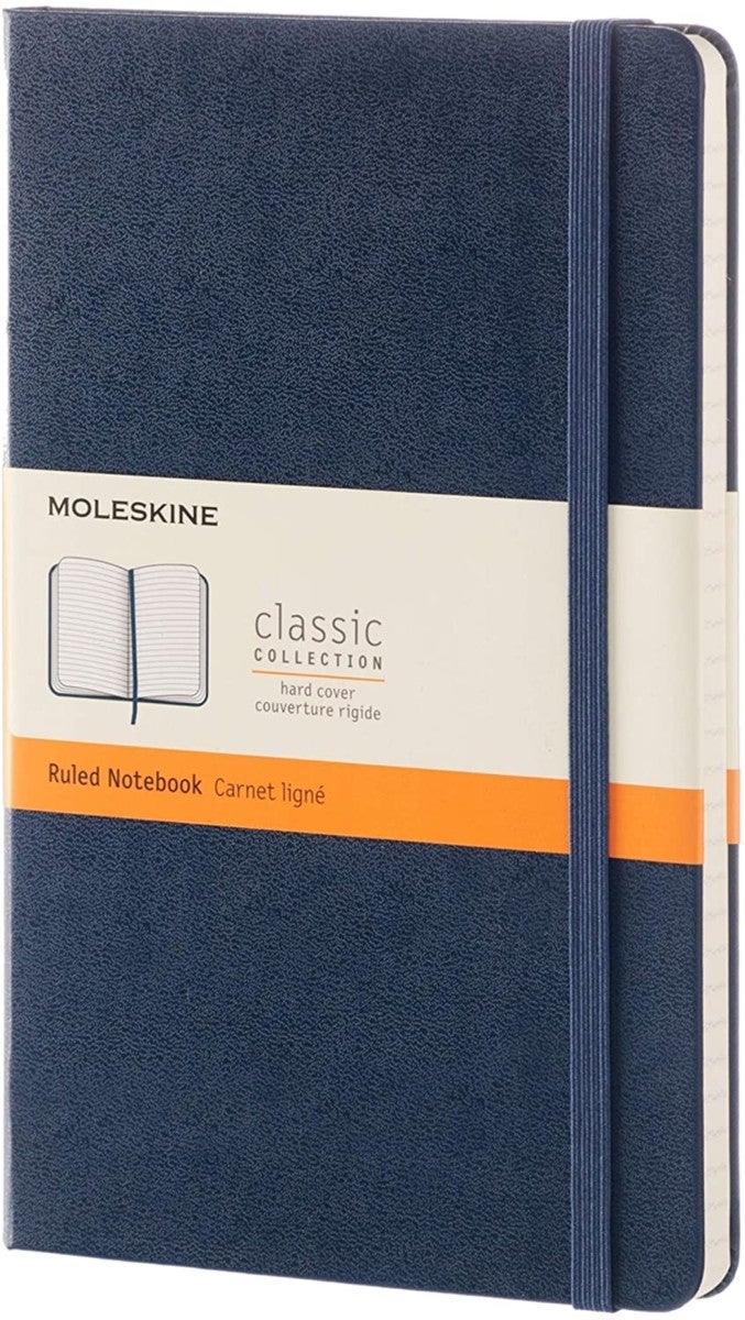 Moleskine Notatbok Linj. Saf.Blå Hard L