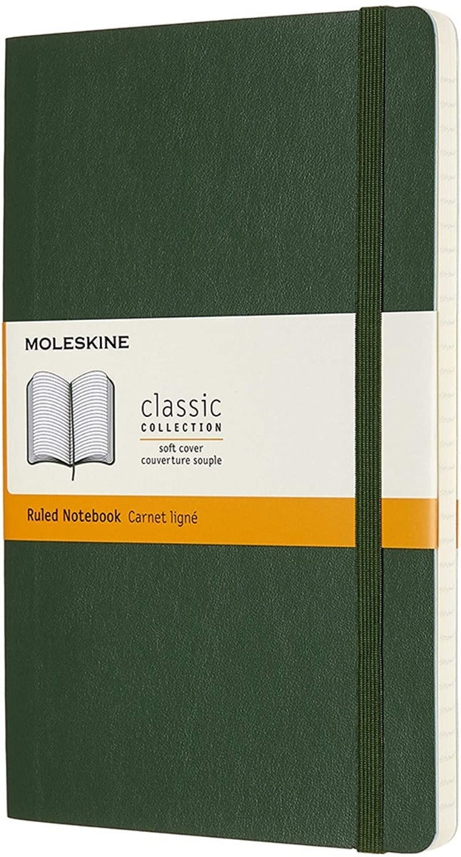 Moleskine Notatbok Linjert Myrtle Green Soft Large