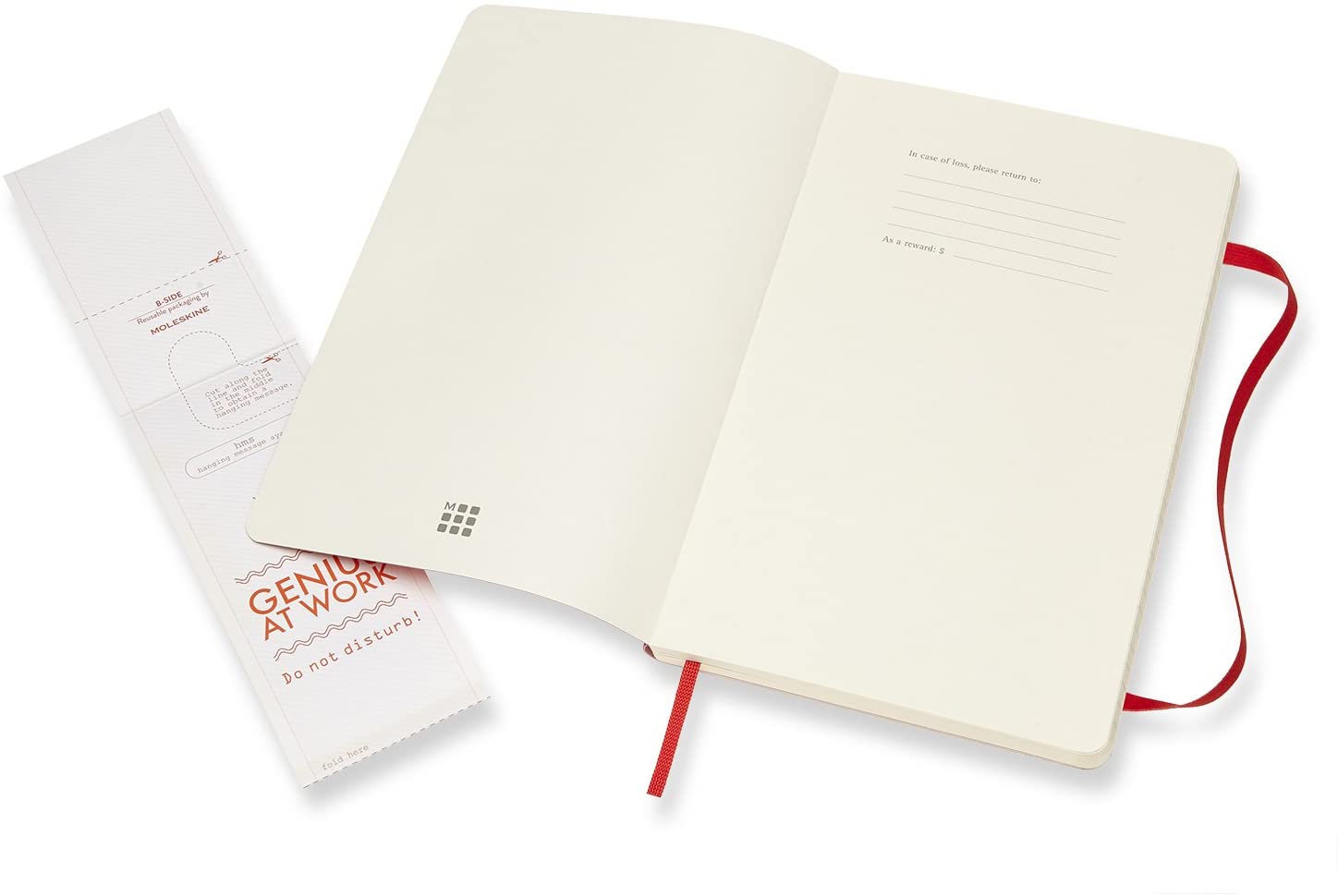 Moleskine Notatbok Linjert Rød Myk L