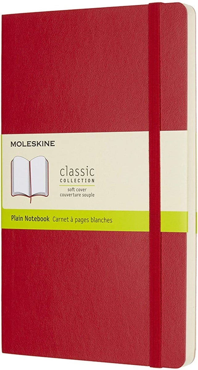 Moleskine Notatbok Ulinjert Rød Myk Large