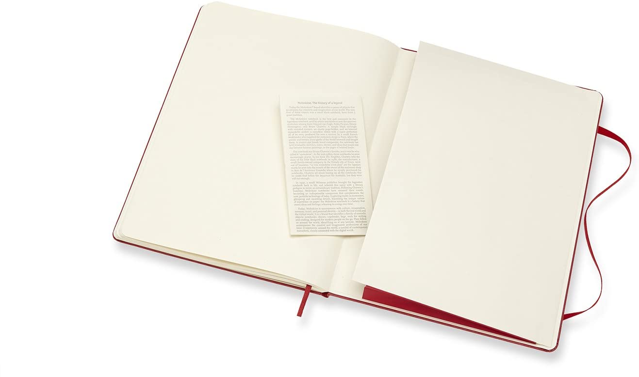 Moleskine Scarlet Red Extra Large Plain Notebook H