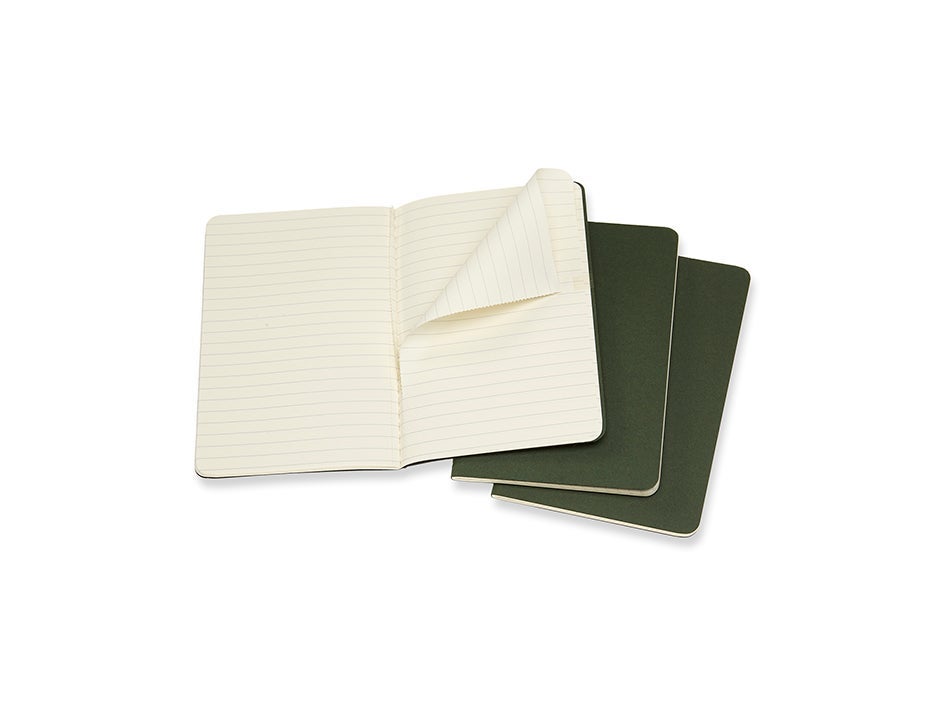 Moleskine Notatbok 3pk P Linjert Myrtle Green