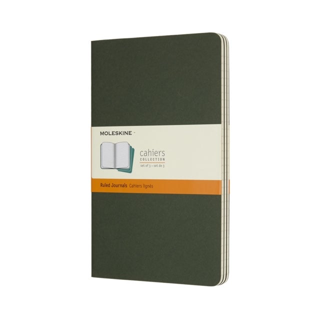 Notatbok Moleskine Cahier Journal Large Linjert Myrtle Green