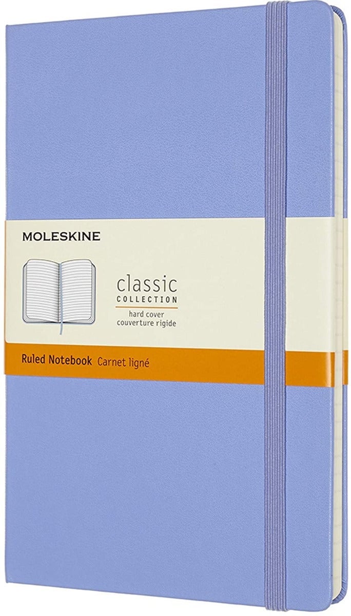 Moleskine Notatbok Hard L Linjert Hydrangea Blue