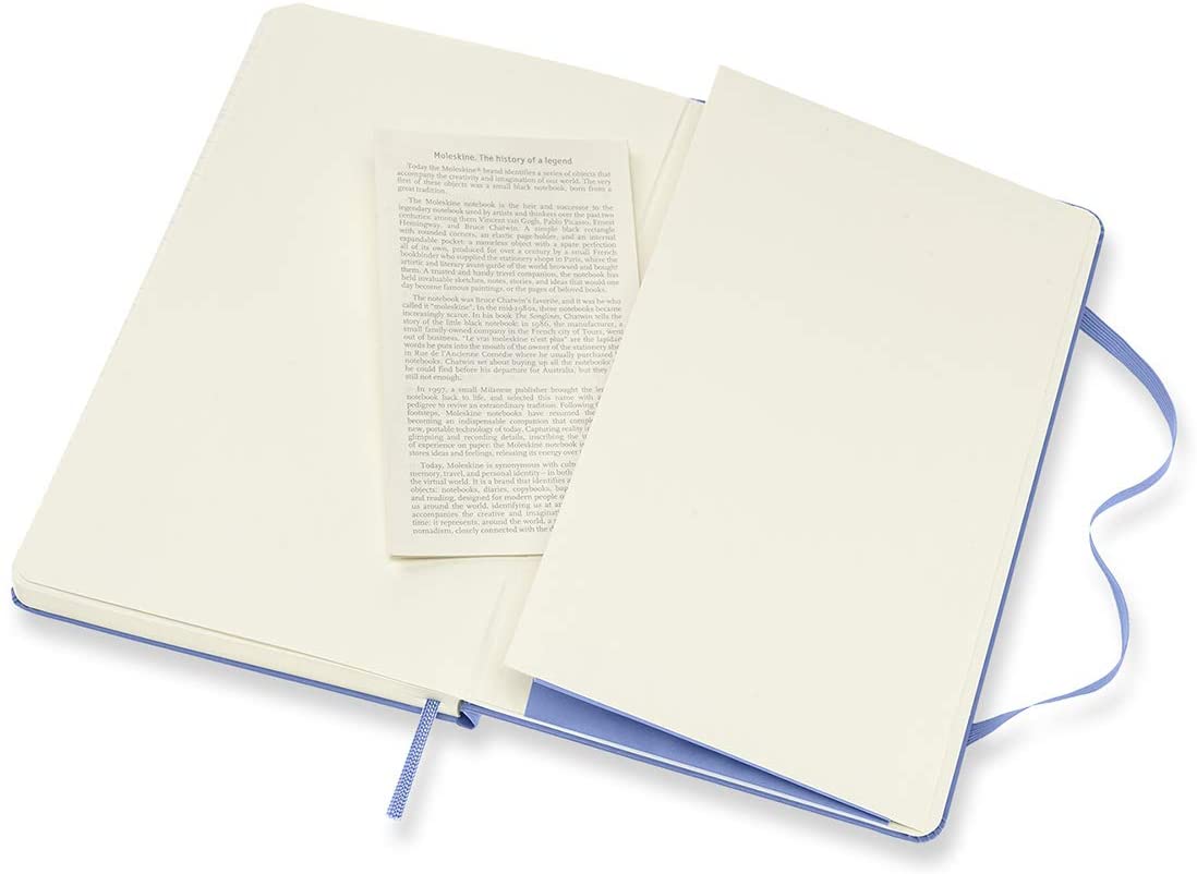 Moleskine Notatbok Hard L Linjert Hydrangea Blue