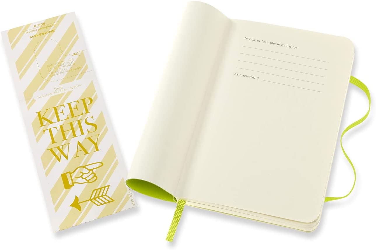 Moleskine Notatbok Soft P Linjert Lemon Green