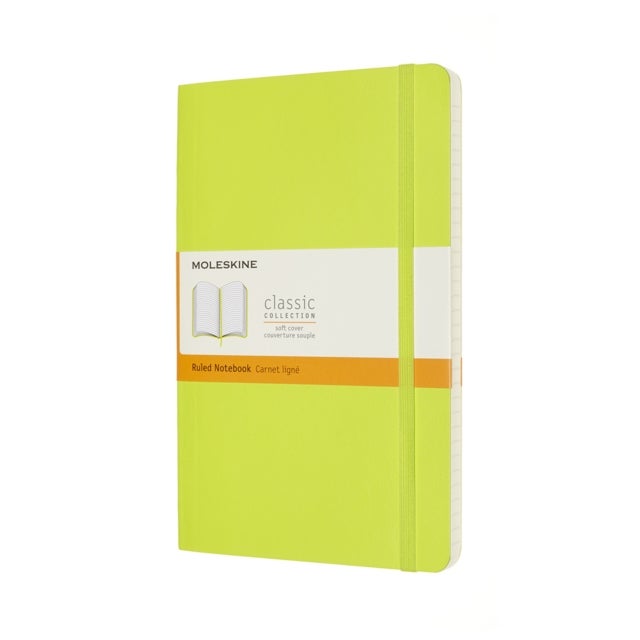 Moleskine Notatbok Soft L Linjert Lemon Green