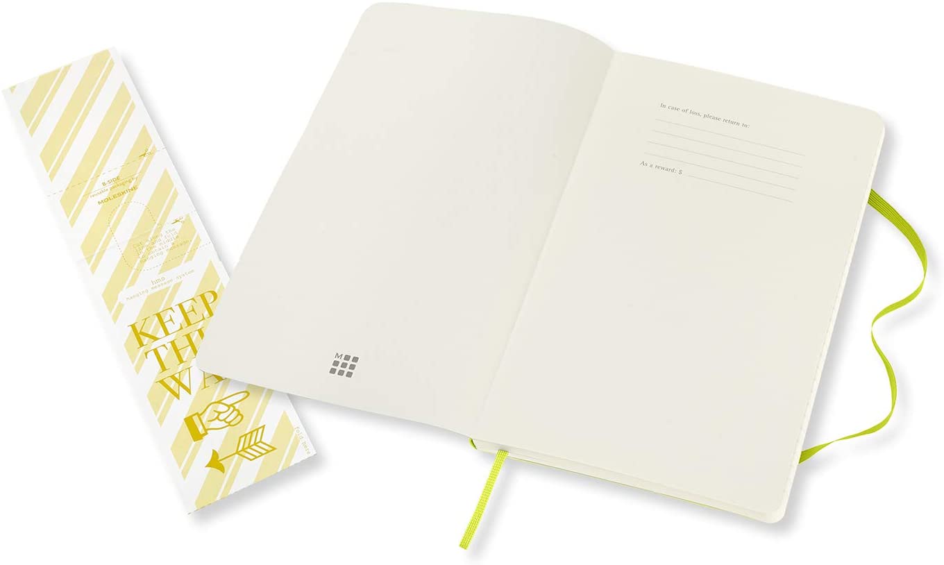 Moleskine Notatbok Soft L Linjert Lemon Green