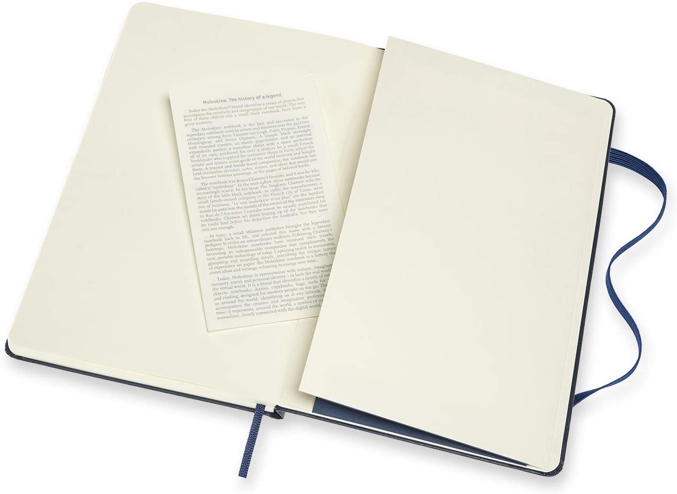 Notatbok Moleskine L linjert/blank Blå Hard