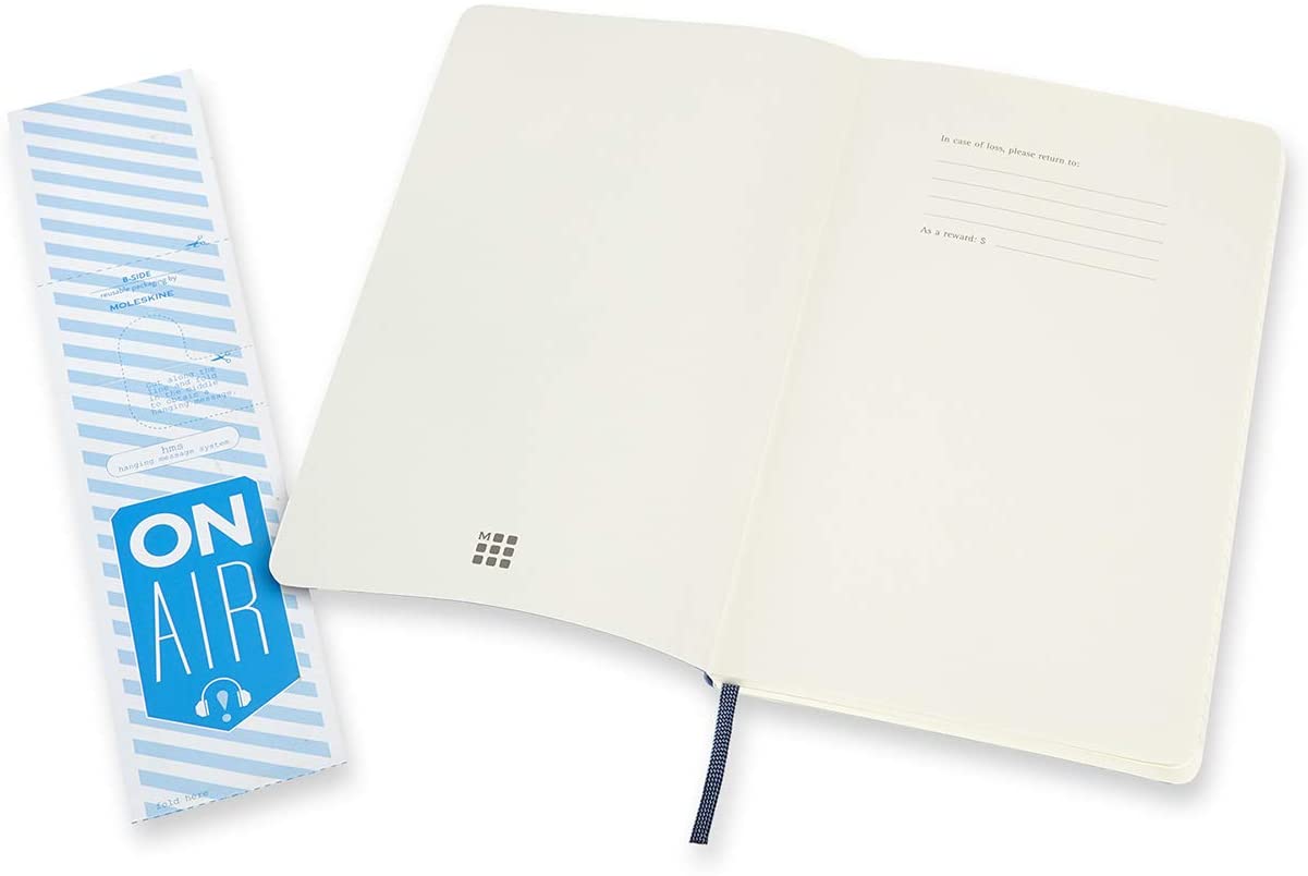 Notatbok Moleskine L linjert/blank Blå Soft