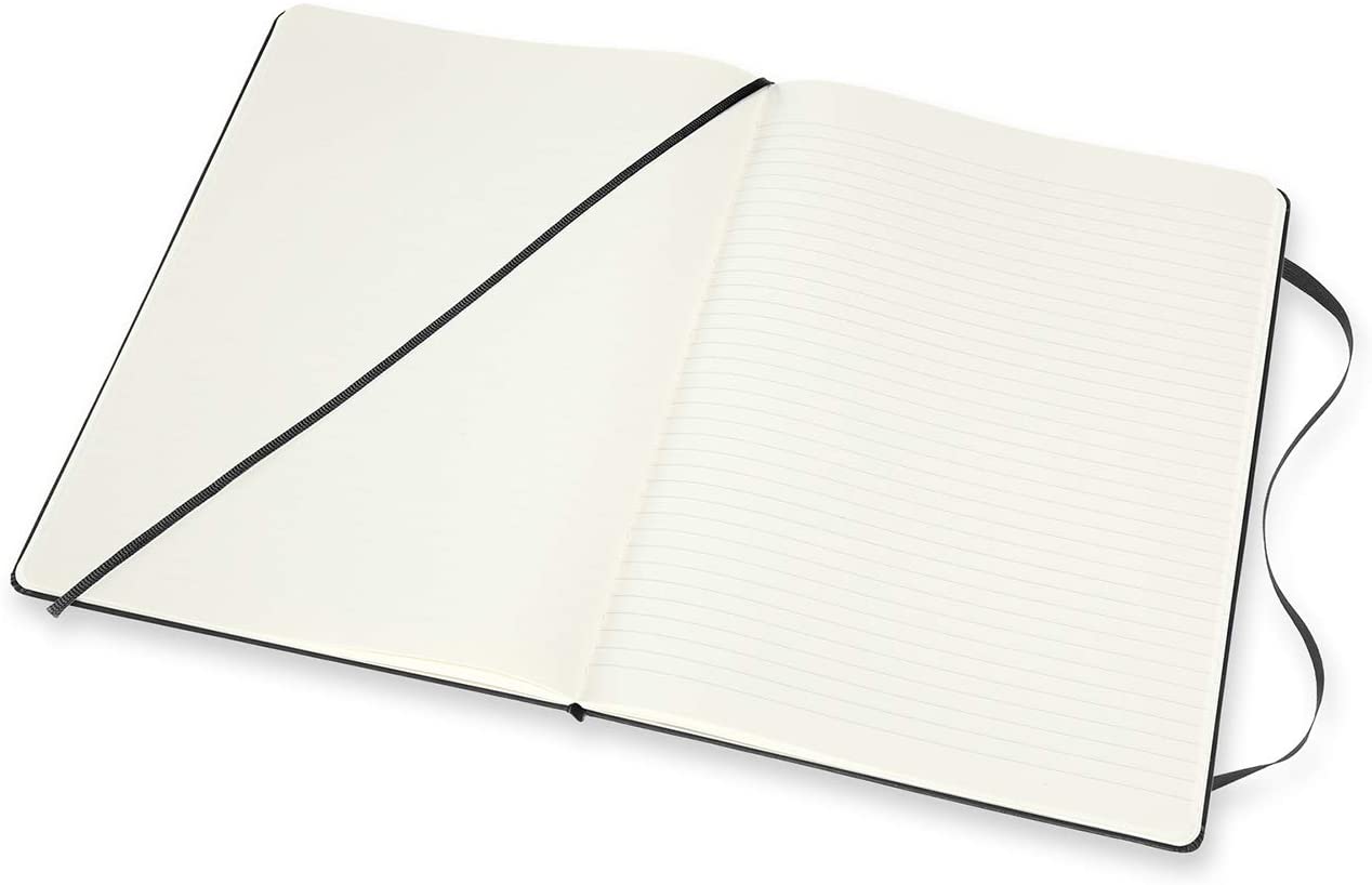 Notatbok Moleskine XL linjert/blank Sort Hard