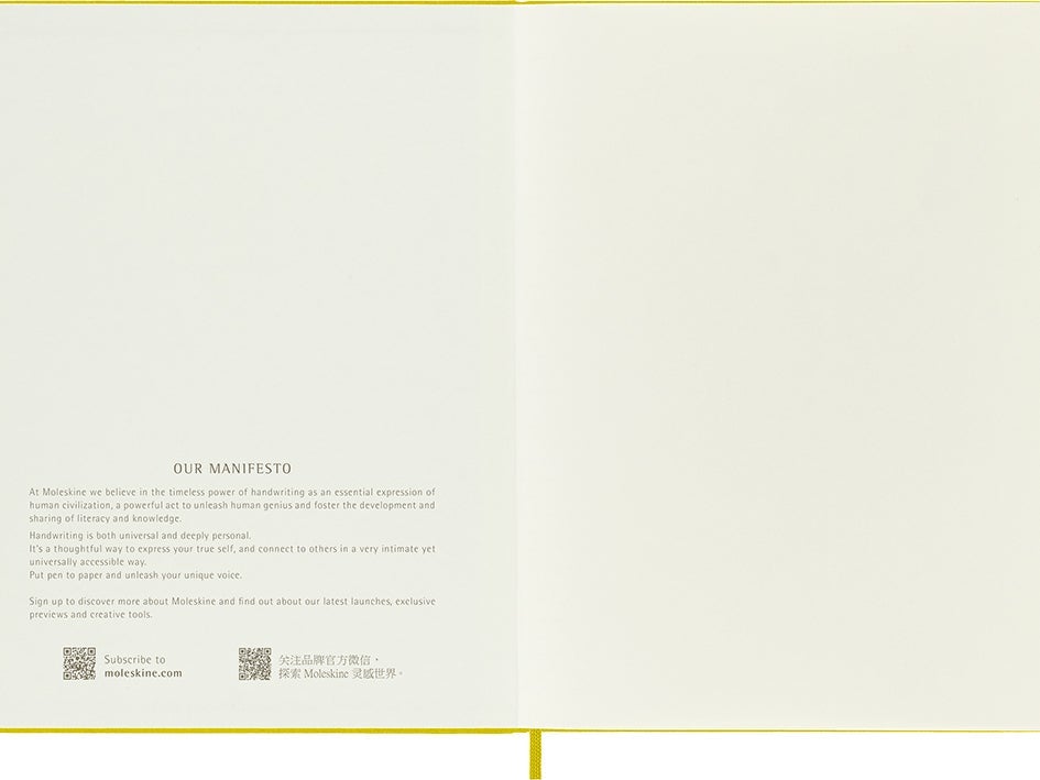 Moleskine Classic Notebook Hard XL Linjert Hay Yellow