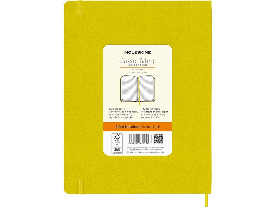 Moleskine Classic Notebook Hard XL Linjert Hay Yellow