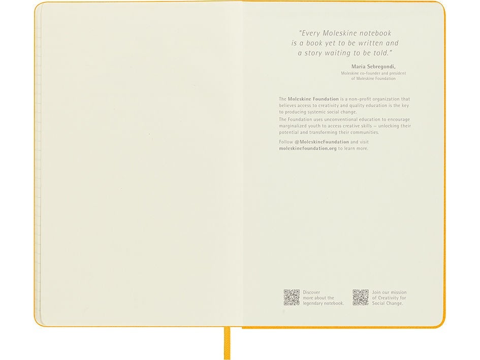 Notatbok Moleskine Orange Ylw Large Linjert