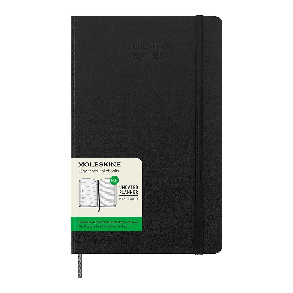 Kalender Moleskine Udatert Hard L Uke Notat Sort