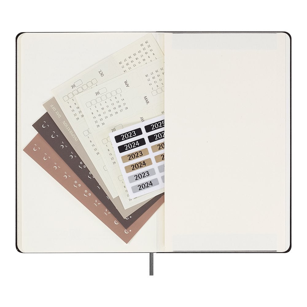 Kalender Moleskine Udatert Hard L Uke Notat Sort