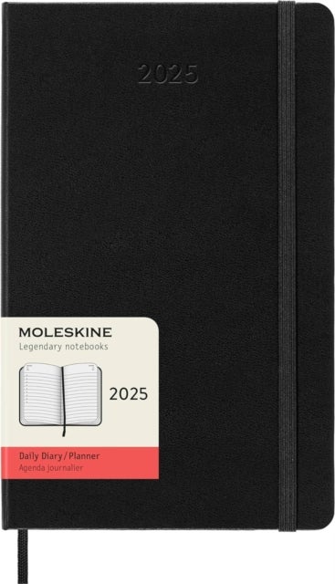 Kalender Moleskine 2025 Hard Large Dag Sort