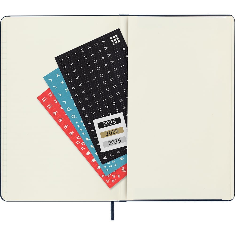 Kalender Moleskine 2025 Hard Large Dag Sort