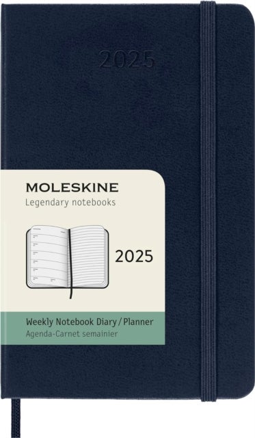 Kalender Moleskine 2025 Hard Large Uke Notat Blå