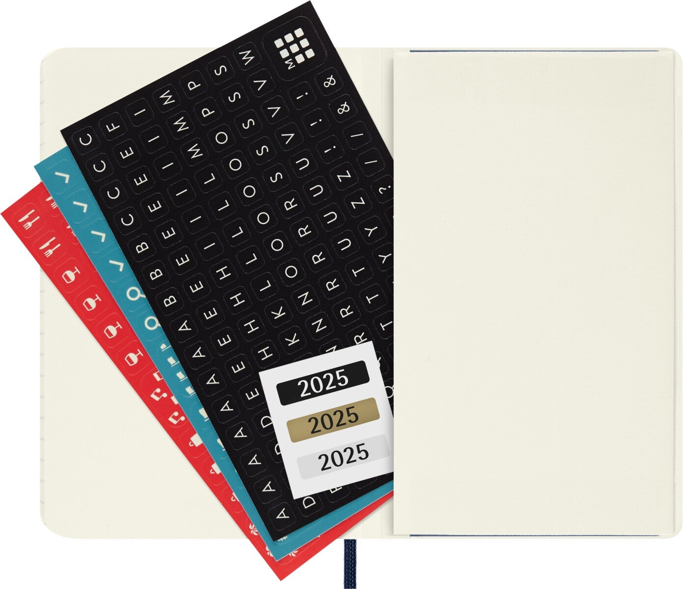Kalender Moleskine 2025 Soft Pocket Uke Notat Blå