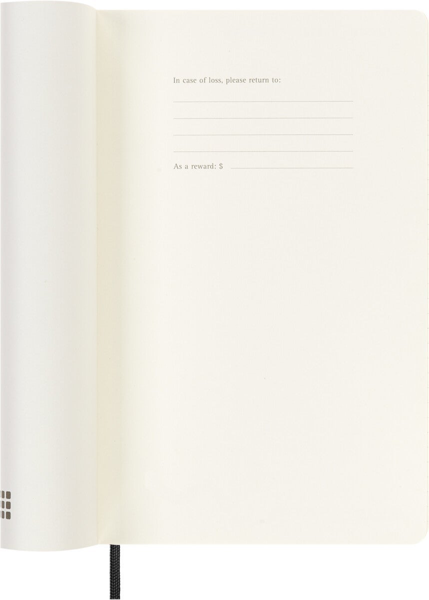 Kalender Moleskine 24/25 18m Myk Large Uke Sort