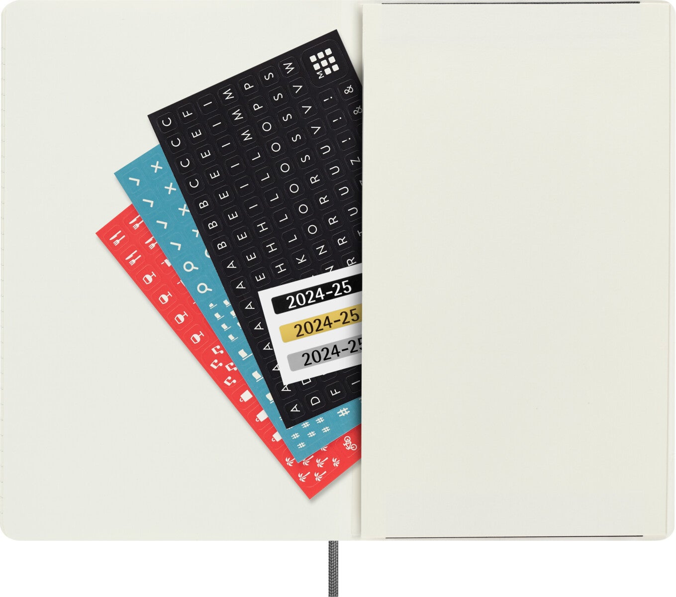 Kalender Moleskine 24/25 18m Myk Large Uke Sort