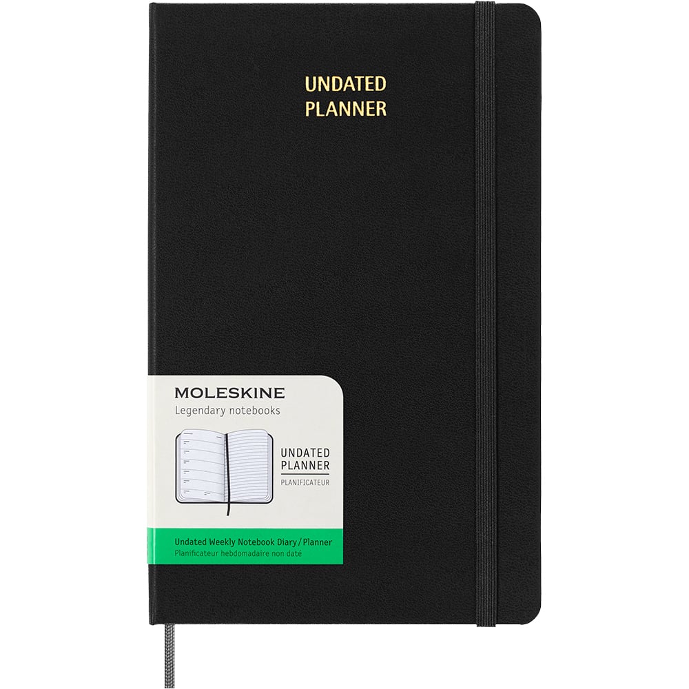 Moleskine Kalender u/dato Uke Hard Large Sort