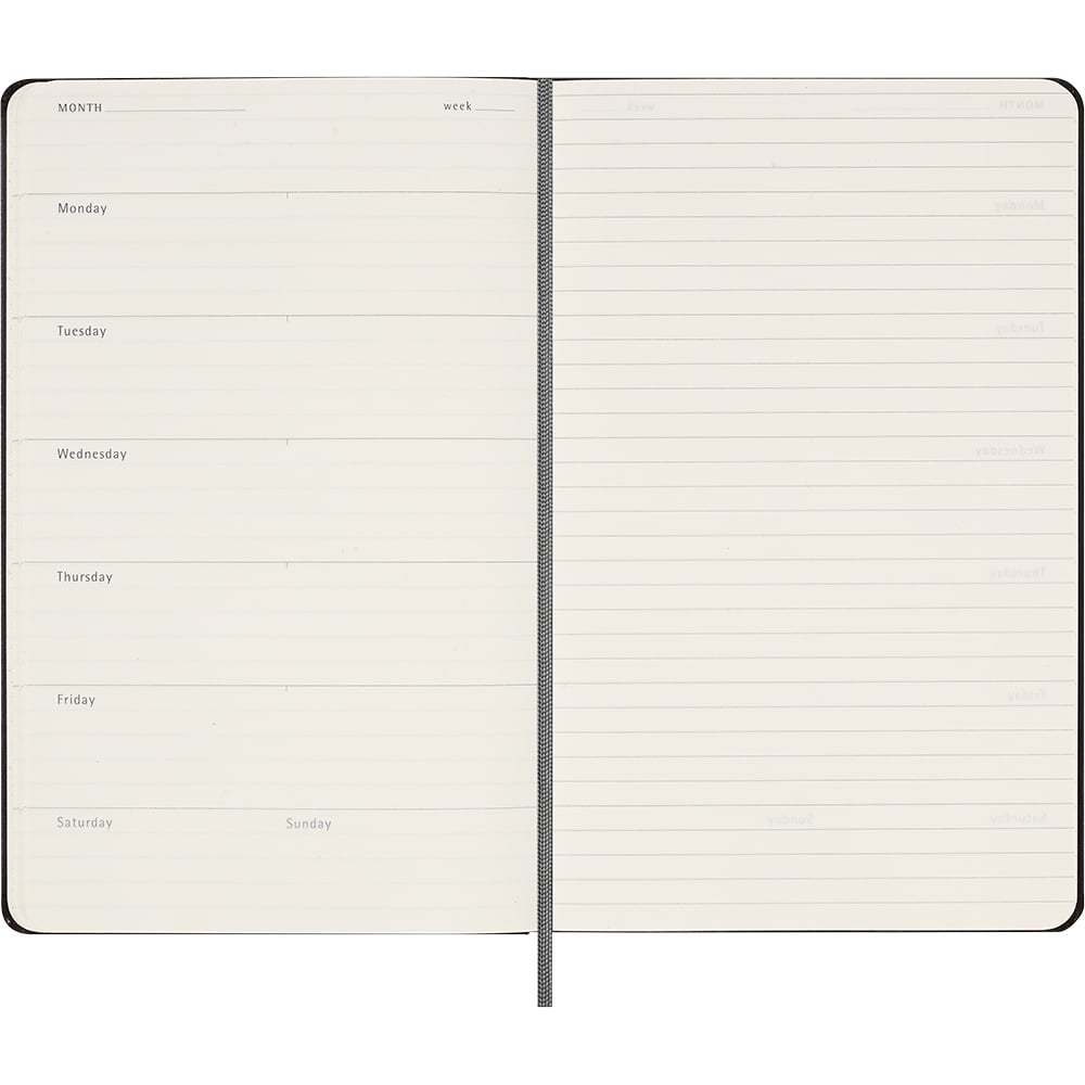 Moleskine Kalender u/dato Uke Hard Large Sort
