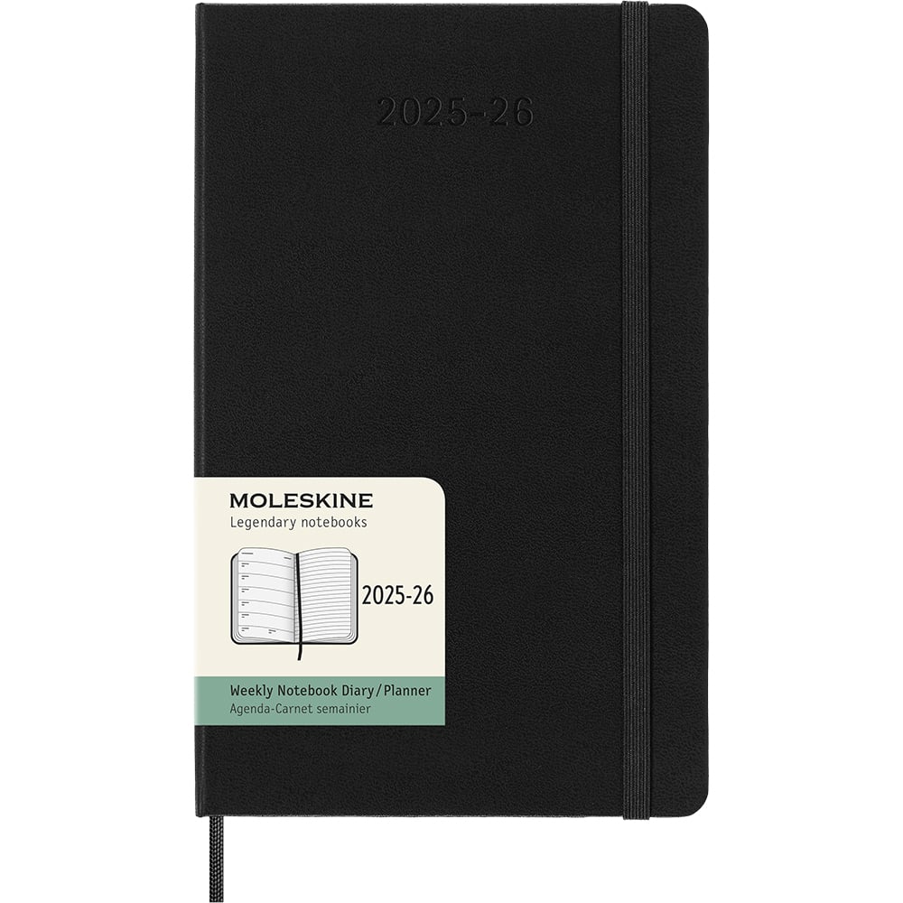 Kalender Moleskine 25/26 18M Hard L Uke Sort
