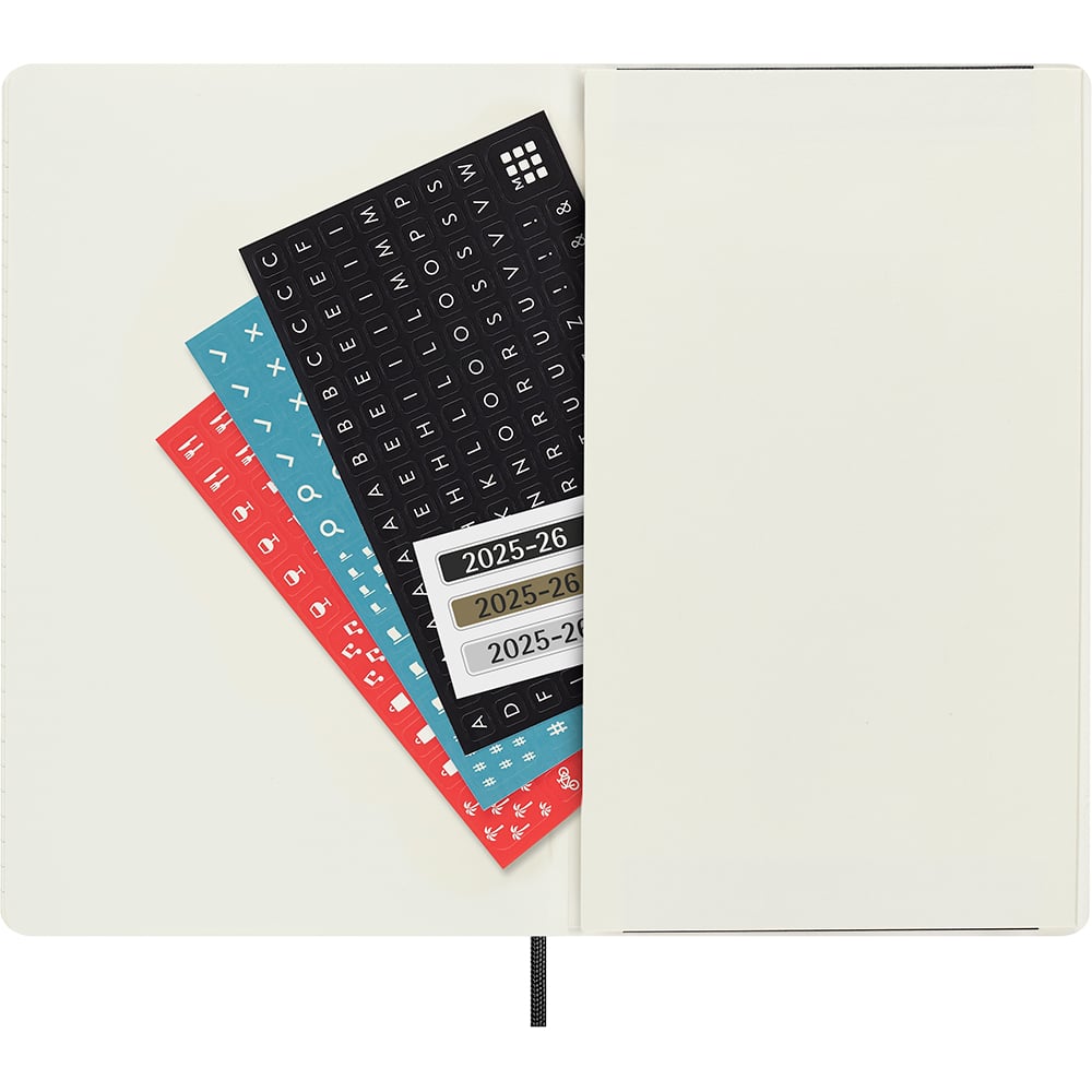 Kalender Moleskine 25/26 18M Soft Large Uke Sort