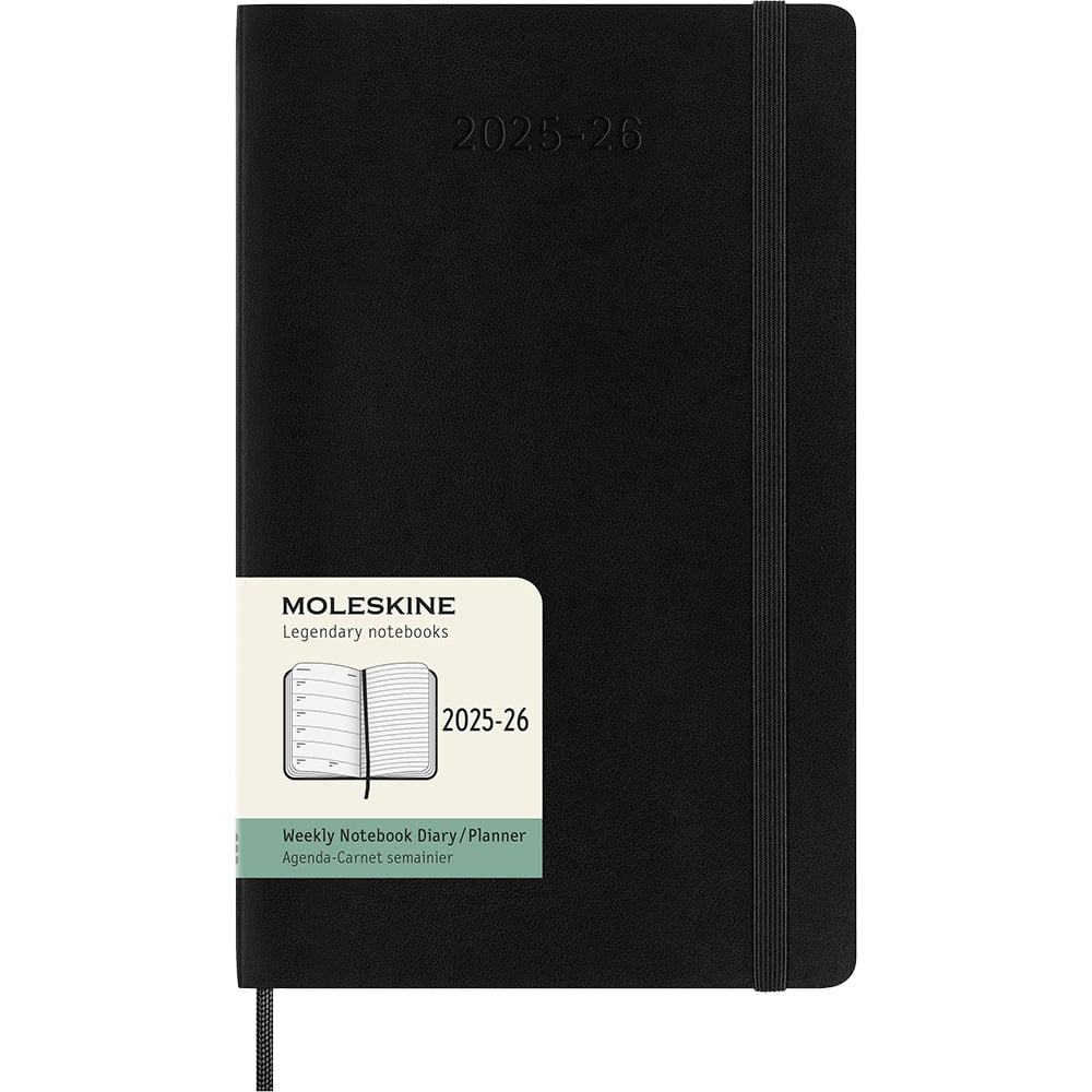 Kalender Moleskine 25/26 18M Soft Large Uke Sort