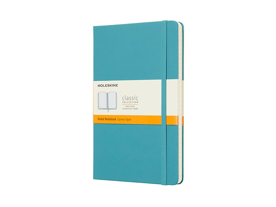 Moleskine Notatbok Linjert Reef Blue Hard Large