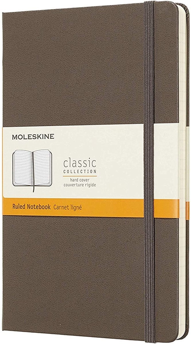 Moleskine Notatbok Hard L Linjert Earth Brown