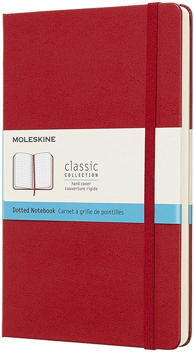 Notatbok Moleskine L Prikker Rød Hard