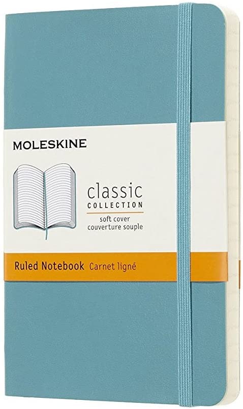 Moleskine Notatbok Linjert Reef Blue Soft Pocket