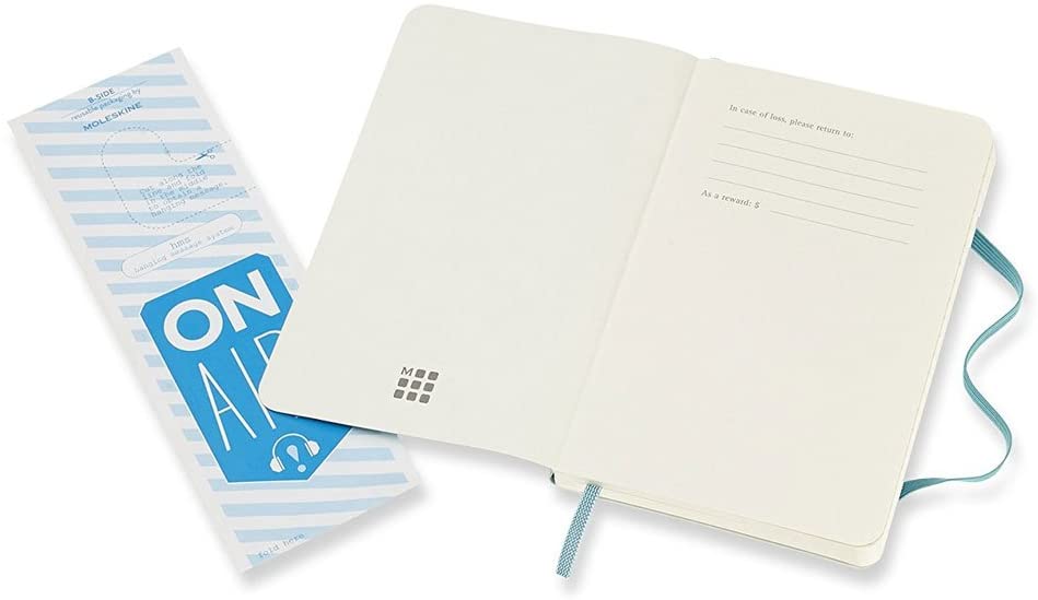 Moleskine Notatbok Linjert Reef Blue Soft Pocket