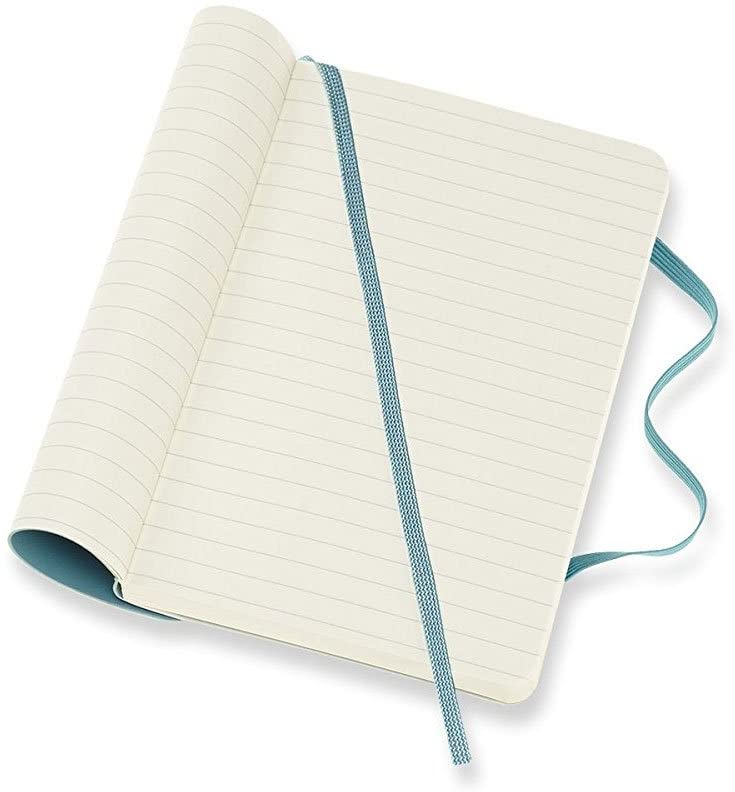 Moleskine Notatbok Linjert Reef Blue Soft Pocket