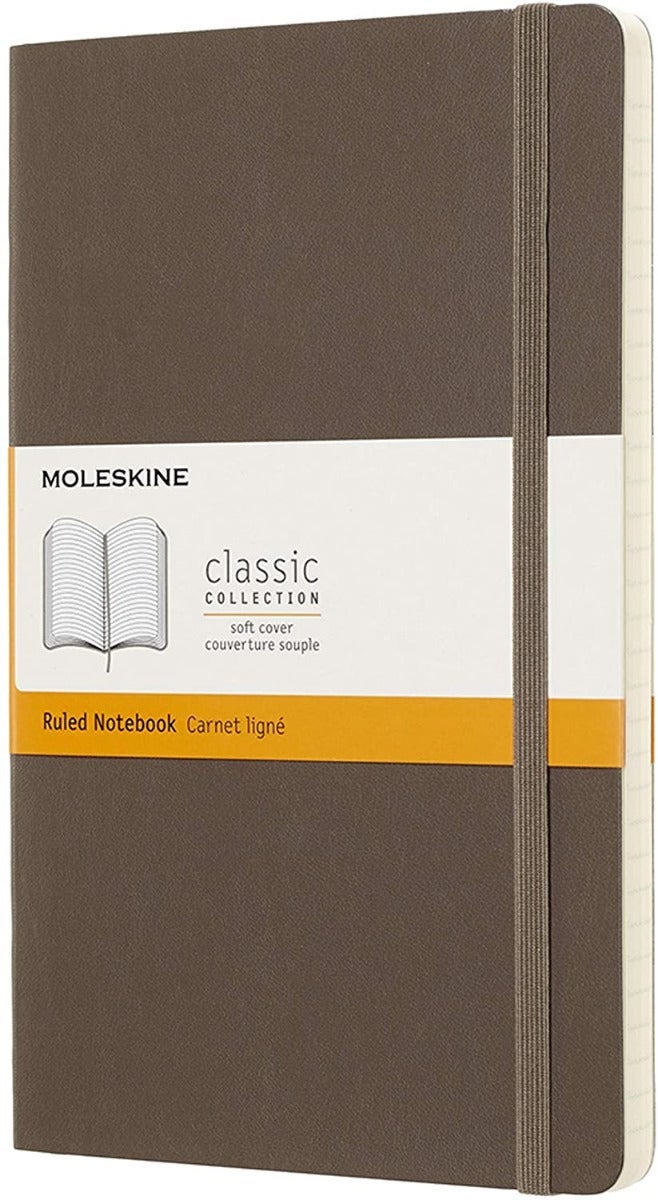 Moleskine Notatbok Soft L Linjert Earth Brown