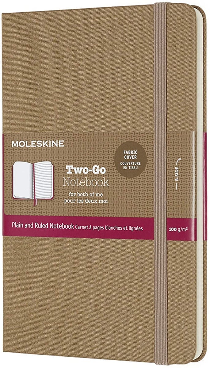 Moleskine Two Go M Ruled Pl Kraft Br