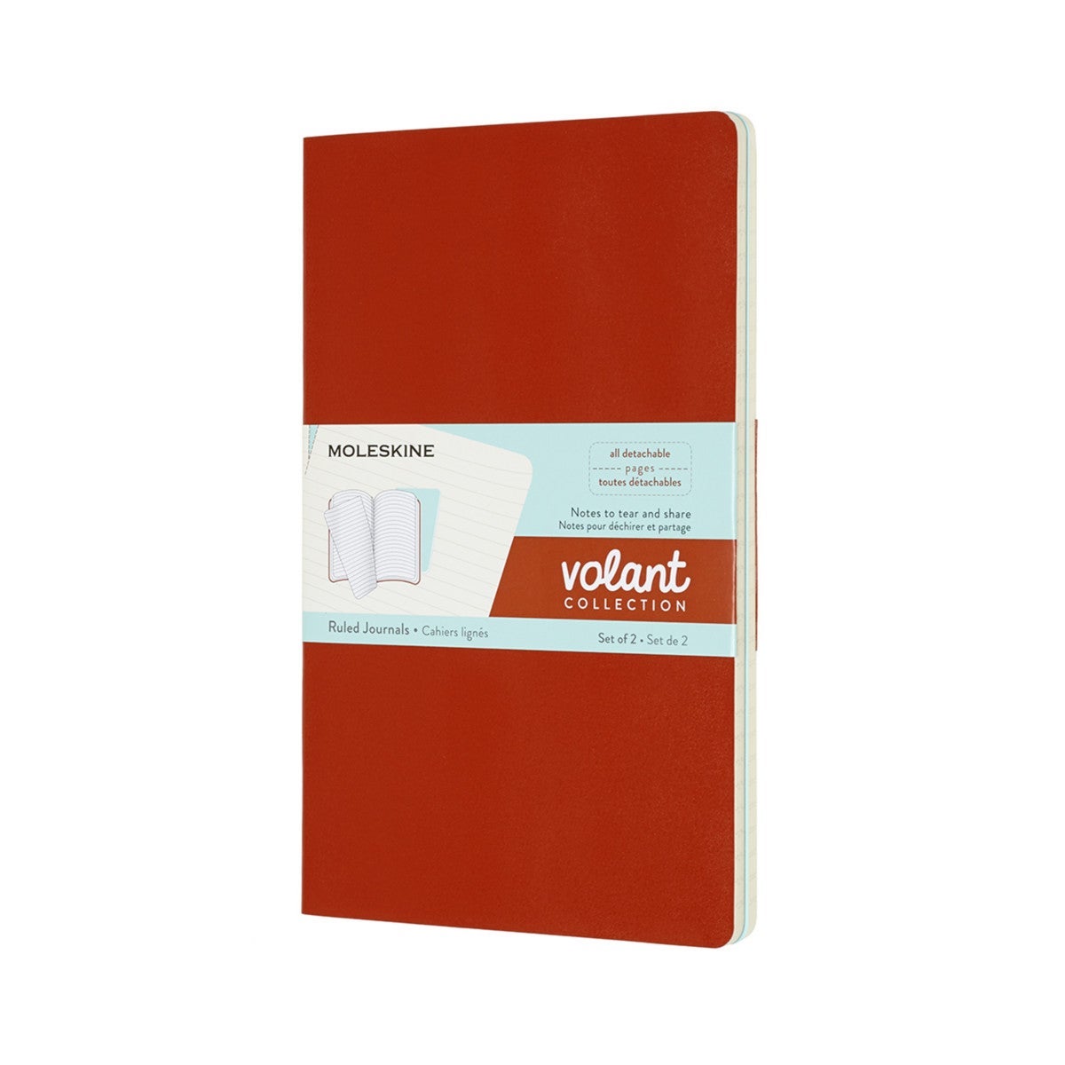 Notatbok Moleskine Volant 2pk L Linjert