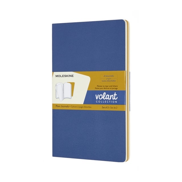 Notatbok Moleskine Volant Soft 2pk L - Blank FBlue