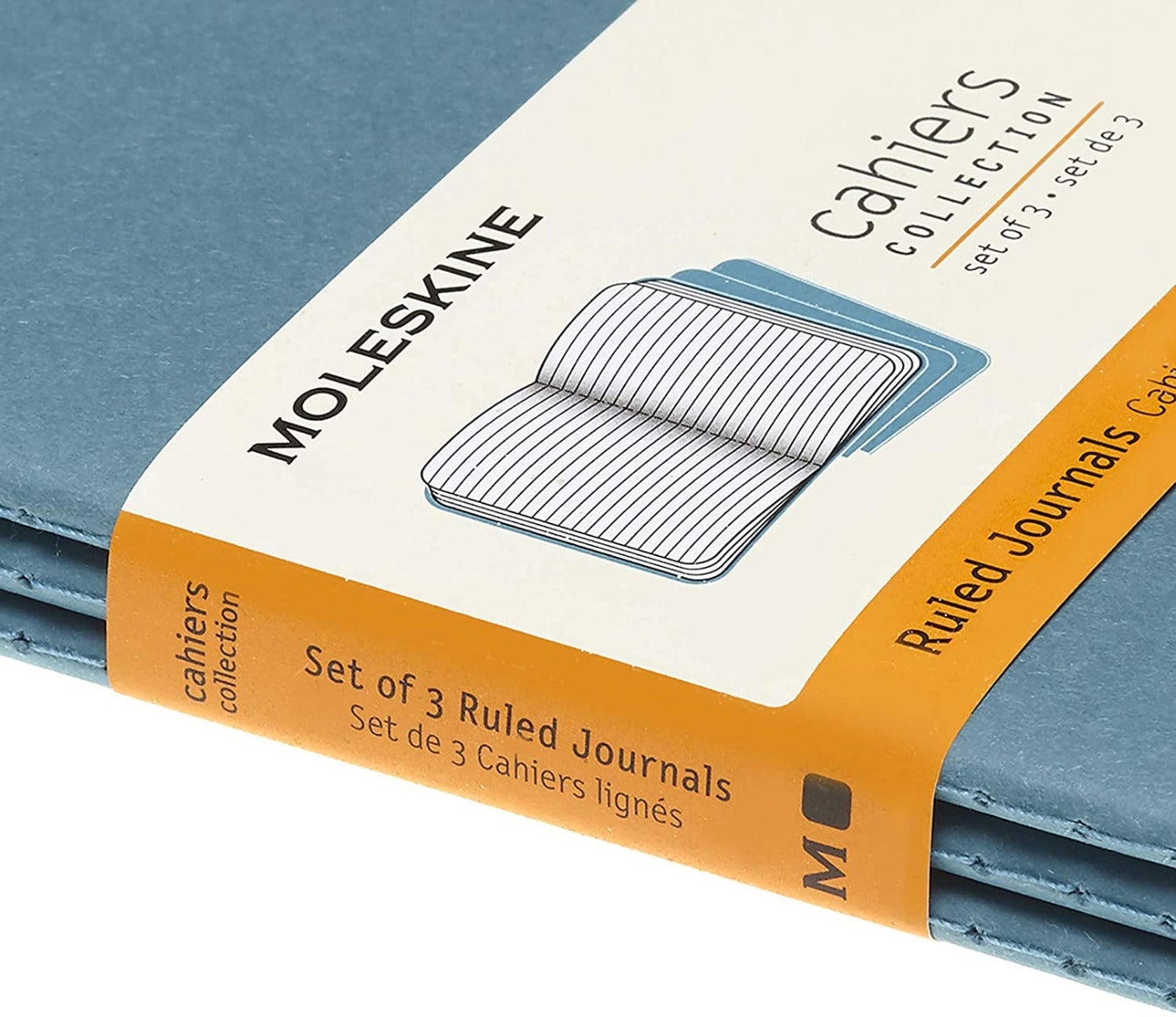 Moleskine Notatbok 3pk P Linjert Brisk Blue