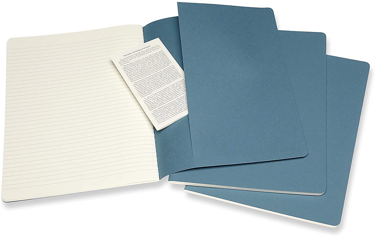 Notatbok Moleskine Cahier 3pk XL Linjert Brisk Blu