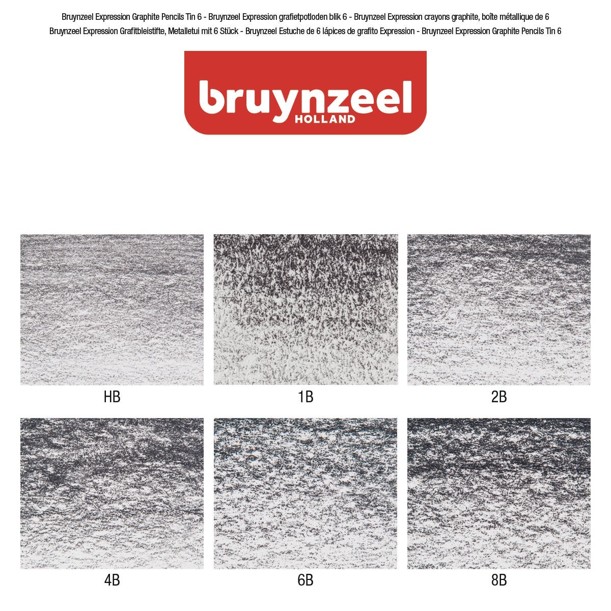 Blyant Bruynzeel Grå Sett 6Stk